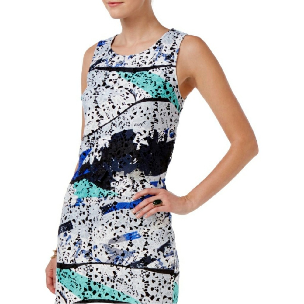 $60 Bar III Floral Lace Blouse Top